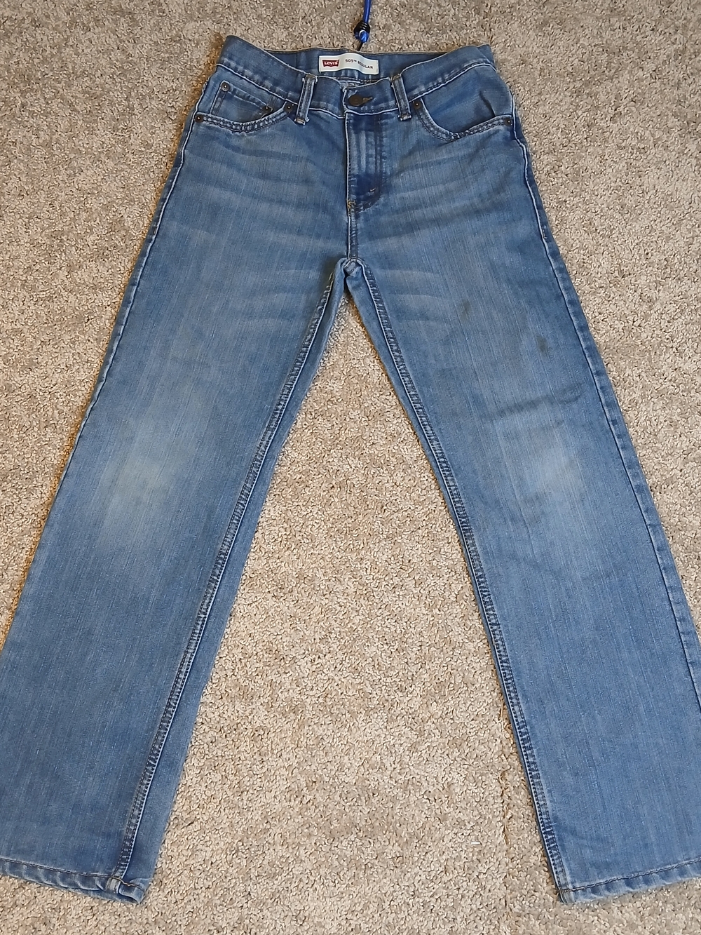 Levi's 505 Denim Jeans for Boys - Straight Leg - Medium Wash - Size 27x27 14 Reg